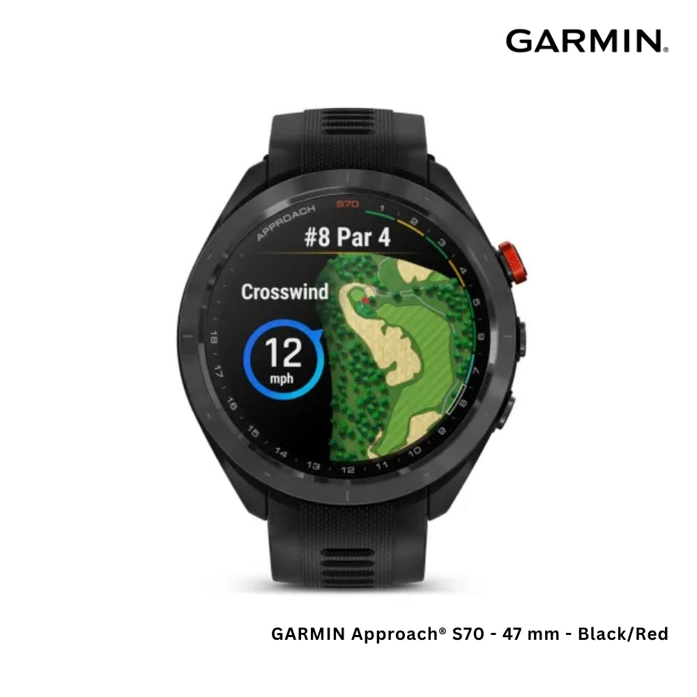 GARMIN - Approach® S70 Smart Watch ( 47mm ) | Black/Red