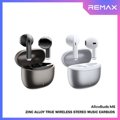 REMAX - ALLOYBUDS M6 Zinc Alloy Bluetooth Wireless Earbuds - Silver