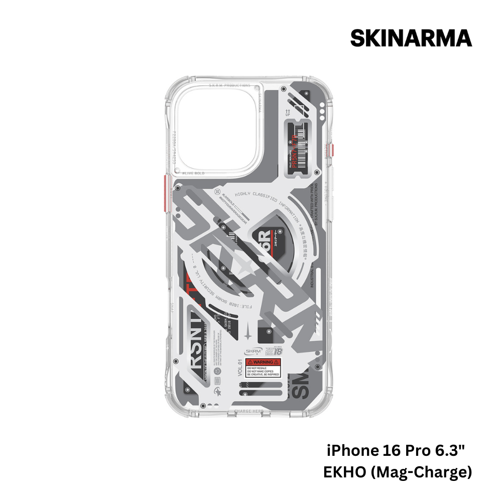 Skinarma iPhone 16 Pro 6.3" Ekho (Mag-Charge) Case - White