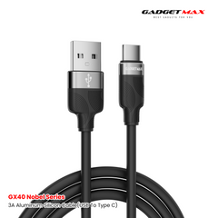 GADGET MAX - GX40 Type-C Nobel Series USB To Type-C Charging Data Cable (3A) - Black
