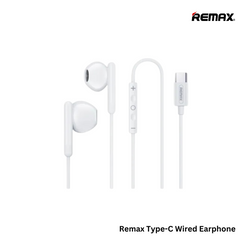 REMAX RM-522A Type-C Wired Earphones for Music & Call (White)