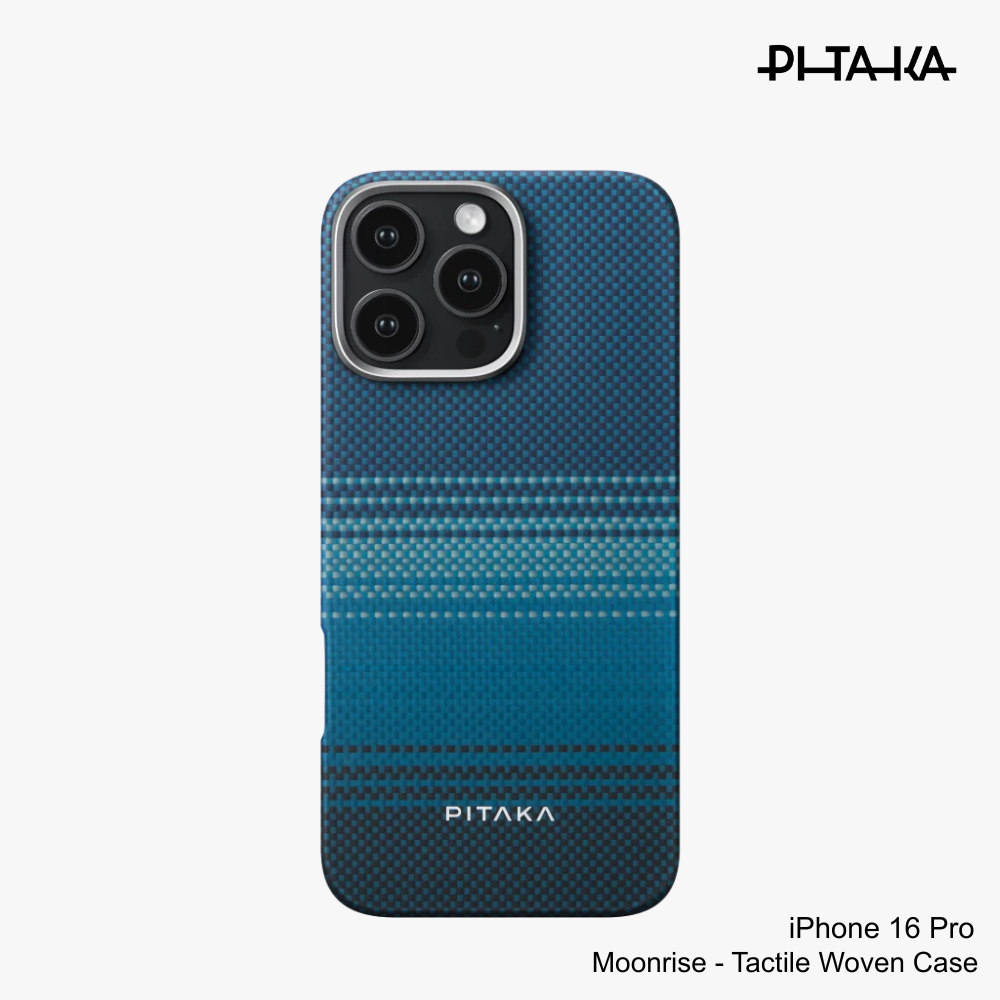 PITAKA - iPhone 16 Pro Case ( Sunset Moonrise Tactile Woven ) - Moonrise
