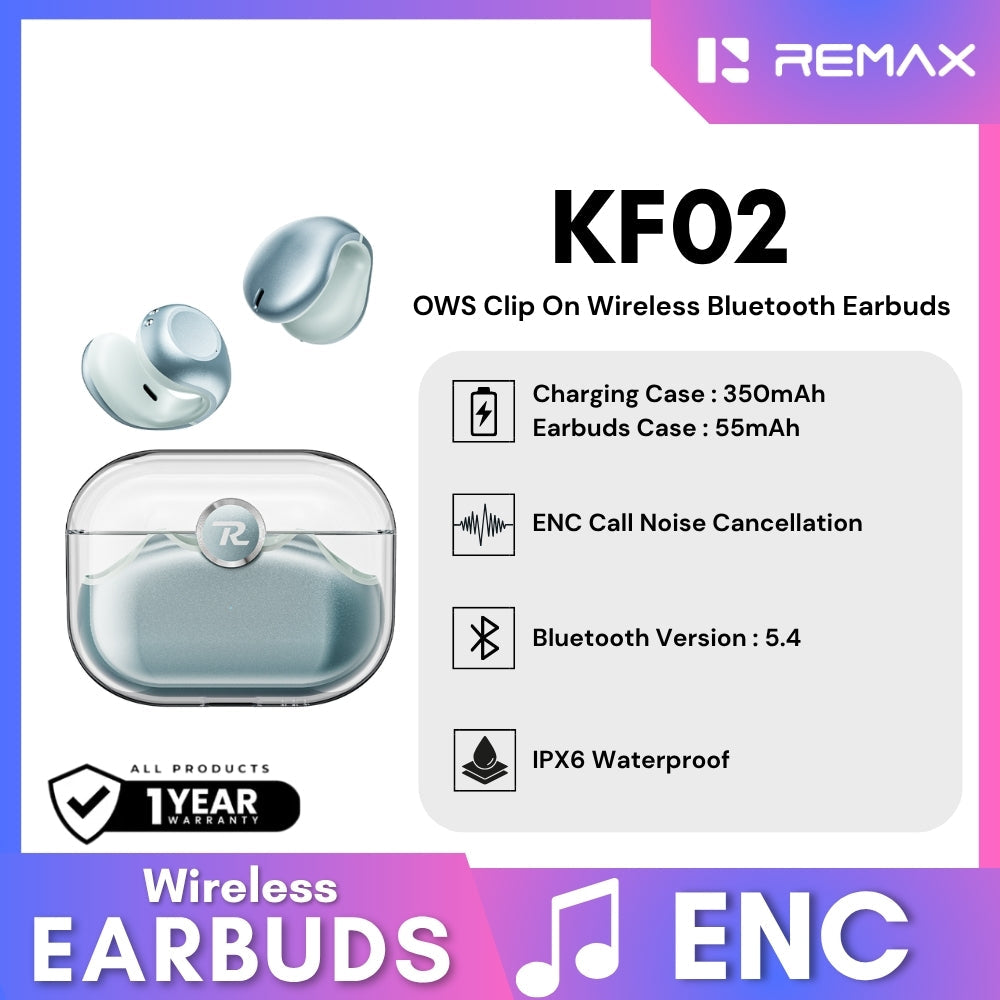 REMAX - KF02 OWS Clip-On Bluetooth Wireless Earbuds - Green