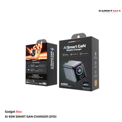 GADGET MAX - AI 45W (1PD) Smart GAN Charger - Grey