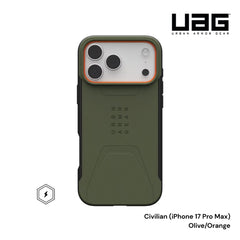 UAG - Civilian MagSafe Case For iPhone 17 Pro Max - Olive/Orange