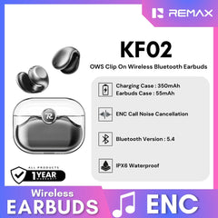 REMAX - KF02 OWS Clip-On Bluetooth Wireless Earbuds - Black