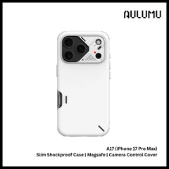 Aulumu - A17 Slim Shockproof Case For iPhone 17 Pro Max | Magsafe | Camera Control Cover - White