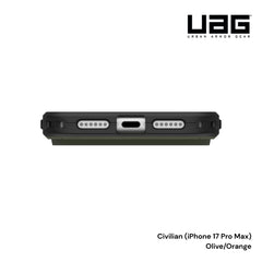 UAG - Civilian MagSafe Case For iPhone 17 Pro Max - Olive/Orange