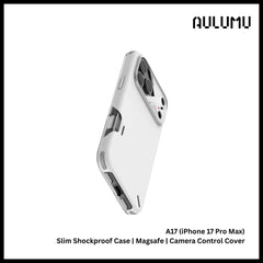 Aulumu - A17 Slim Shockproof Case For iPhone 17 Pro Max | Magsafe | Camera Control Cover - White