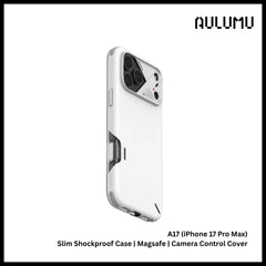 Aulumu - A17 Slim Shockproof Case For iPhone 17 Pro Max | Magsafe | Camera Control Cover - White