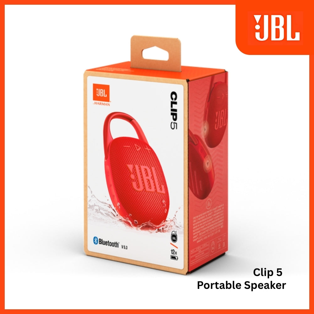 JBL - Clip 5 Portable Bluetooth Speaker - Red