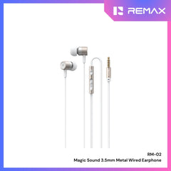 REMAX - RM-02 3.5mm Magic Sound Wired Earphone - Platinum Gold