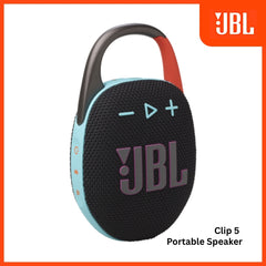 JBL - Clip 5 Portable Bluetooth Speaker - Black & Orange
