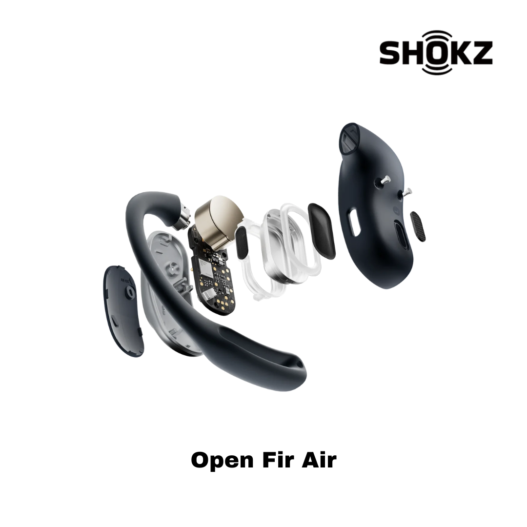 SHOKZ Open Fit Air Bluetooth Earbuds - Black