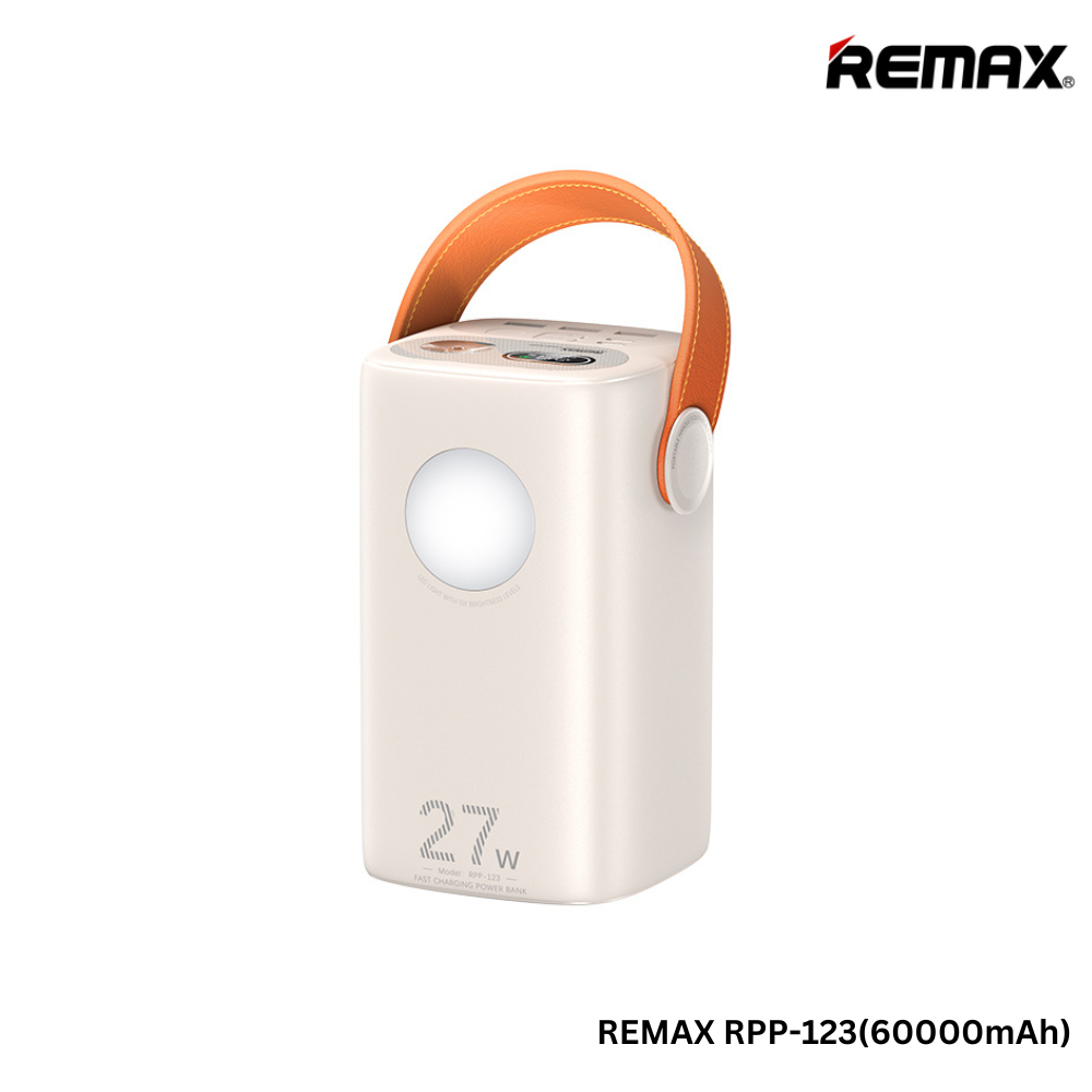 REMAX RPP-123 Gutitan Series 60000mAh Outdoor Power Bank With Light(27W+22.5W)(PD+QC) - Begie
