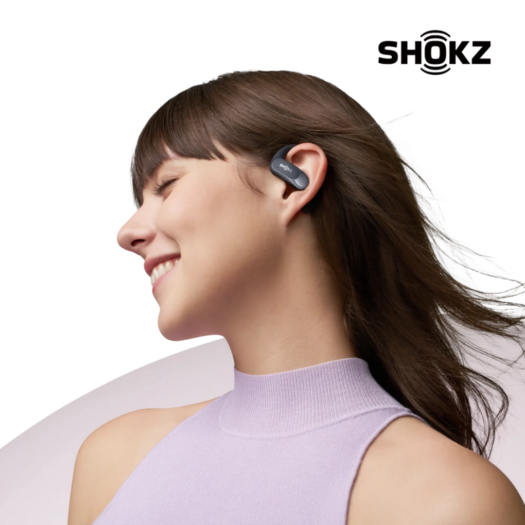 SHOKZ Open Fit Air Bluetooth Earbuds - Black