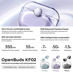 REMAX - KF02 OWS Clip-On Bluetooth Wireless Earbuds - Black