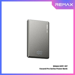 REMAX - RPP-107 Vocard Pro Series 5,000mAh PD Magnetic Wireless Power Bank(PD 20W) - Grey
