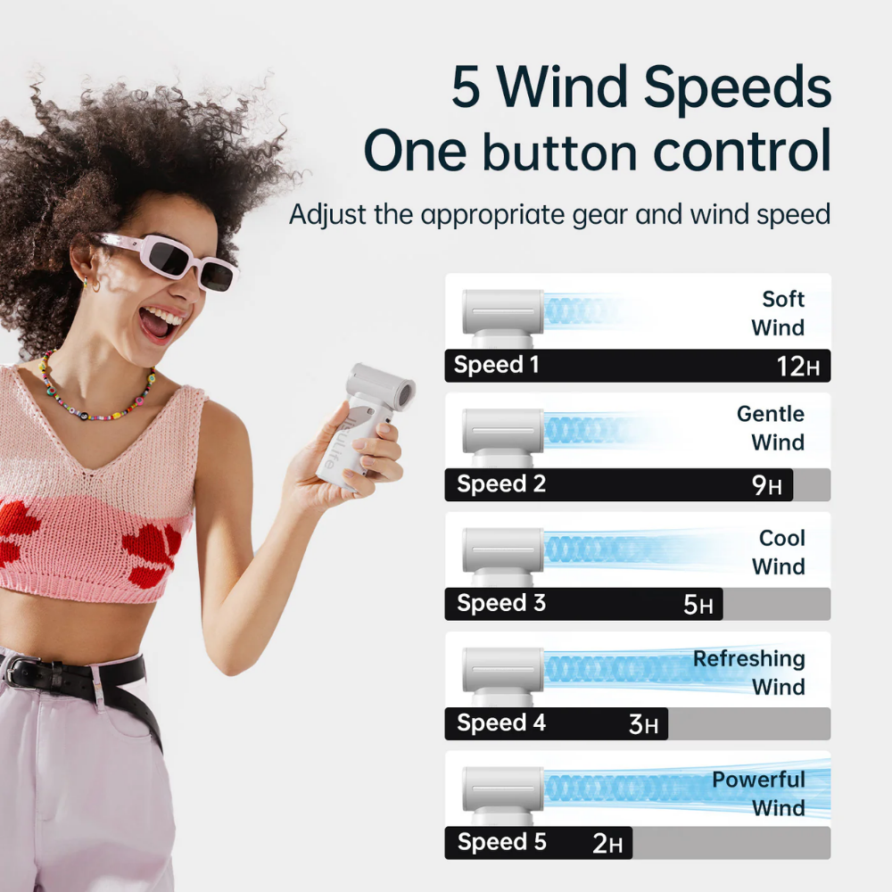 JisuLife - Handheld Fan Life 9 ( 3600mAh ) - Pink