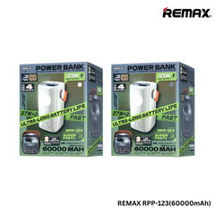 REMAX RPP-123 Gutitan Series 60000mAh Outdoor Power Bank With Light(27W+22.5W)(PD+QC) Power Bank (27W)