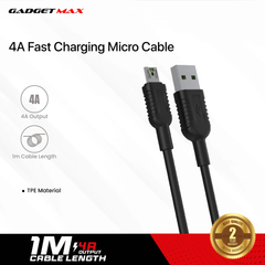 GADGET MAX MICRO  FAST CHARGING CABLE (4A) MICRO WITH TPE MATERIAL(1000mm)