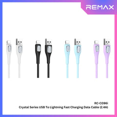 REMAX - RC-C096i Crystal Series USB to Lightning Fast Charging Data Cable ( 2.4A ) - Purple