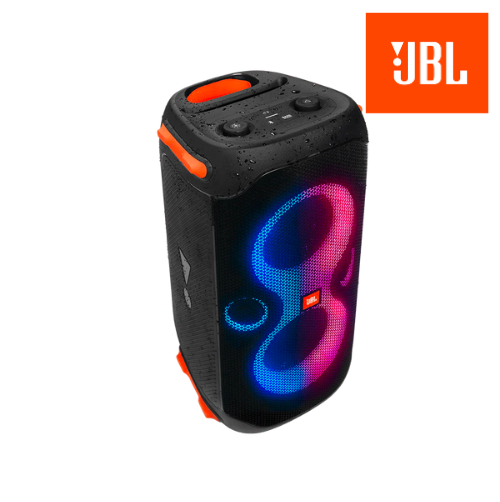 JBL Partybox 110 Portable party speaker with 160W powerful sound, built-in lights and splashproof design.