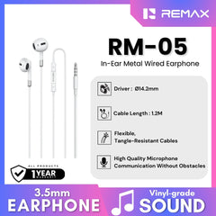 REMAX - RM-05 Type-C In-Ear Metal Wired Earphone - White