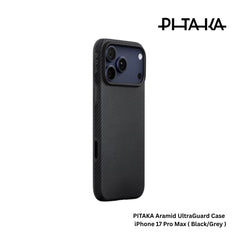 PITAKA - Aramid UltraGuard Case For iPhone 17 Pro Max - Black/Grey