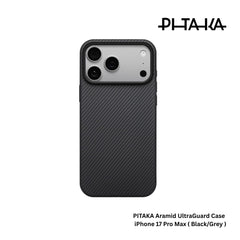 PITAKA - Aramid UltraGuard Case For iPhone 17 Pro Max - Black/Grey