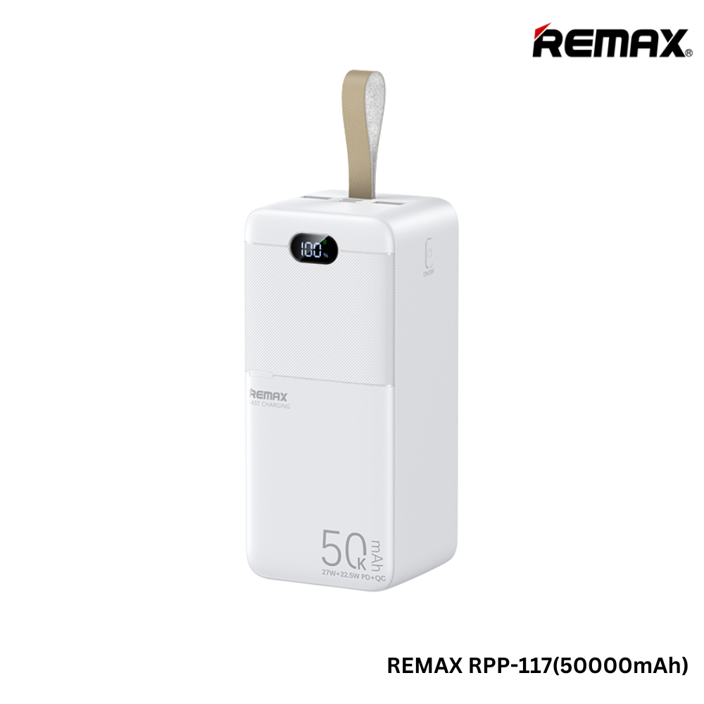 REMAX RPP-117 Piloteer Series 50000mAh Power Bank(27W+22.5W)(PD+QC) Power Bank (27W)