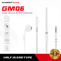 GADGET MAX - GM06 3.5mm Clear Sound Wired Earphone - Black
