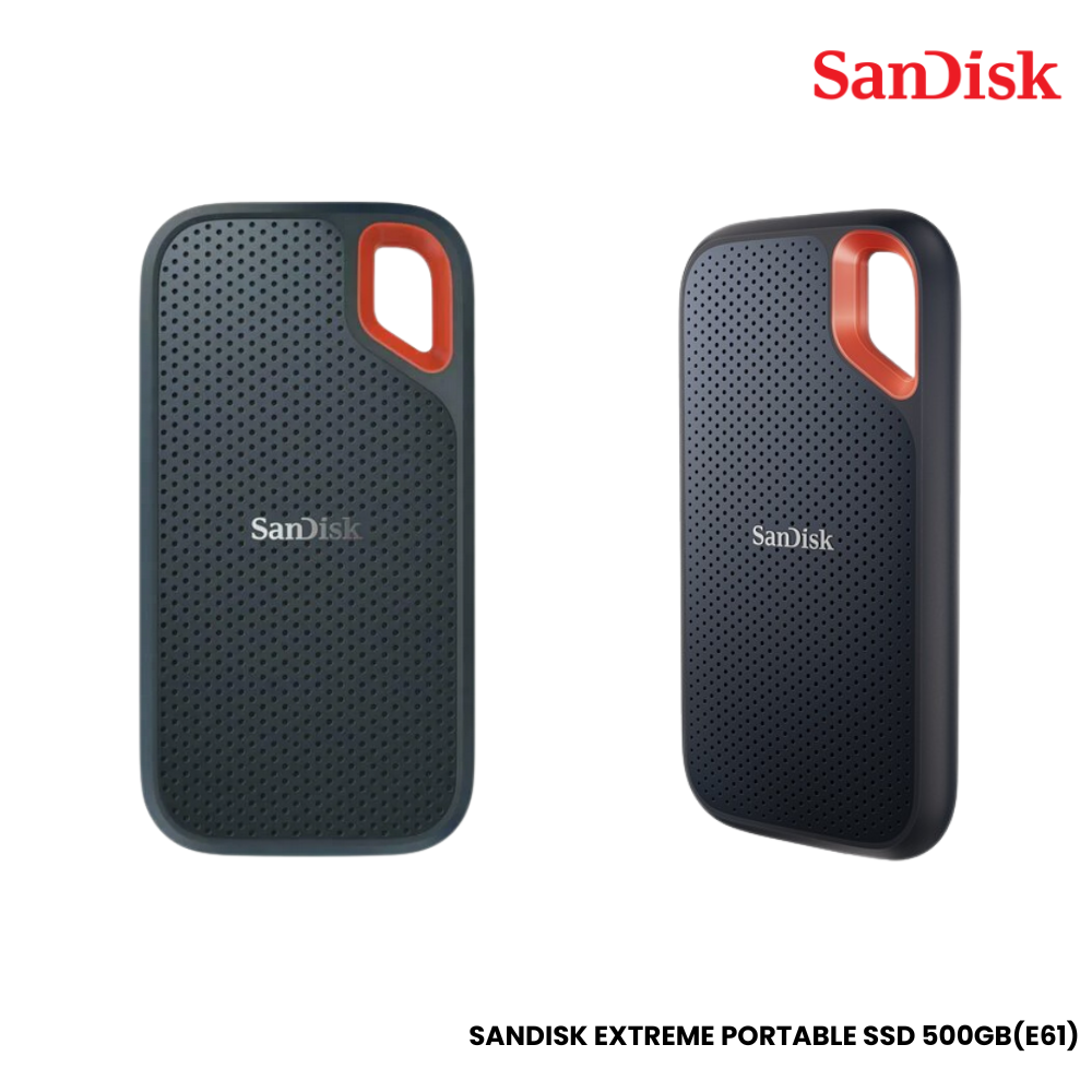 SanDisk 500GB Extreme portable SSD E61 500GB, USB 3.2 Type C & Type A compatible