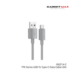 GADGET MAX - GX27 TPE Series USB To Type-C Data Cable ( 3A ) - Grey