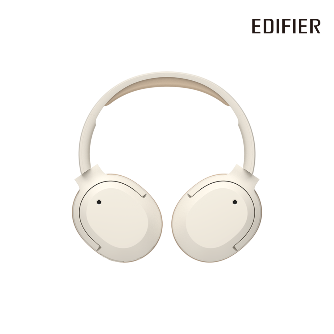 Edifier W820NB Plus Hybrid Active Noise Cancelling Headphones - LDAC Codec - Hi-Res Audio - Fast Charge - Over Ear Bluetooth V5.2 Headphones for Travel, Flight, Train, and Commute-Ivory