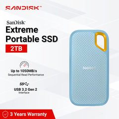 SANDISK EXTREME PORTABLE SSD 2TB (SDSSDE61) - Blue