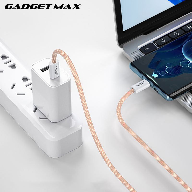 GADGET MAX GX15 FAST CHARGING TYPE-C TO TYPE-C CHARGING DATA CABLE PD(60W) (1.2M) - PURPLE