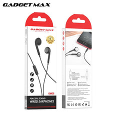 GADGET MAX - GM05 3.5mm Peaceful Sound Wired Earphone - Black