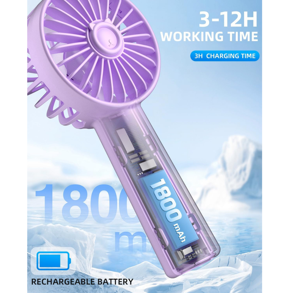 T PRO - M30 HANDHELD FAN (3W) - Purple