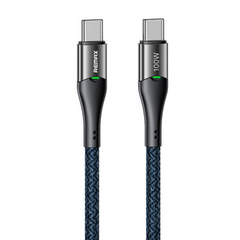 REMAX RC-C115 1.2m 100W Type-C to Type-C Smart Power-off Fast Charging Data Cable