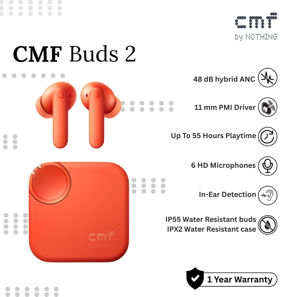 NOTHING - CMF Buds 2 - Orange