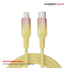 Gadget Max - GX35 C-L Gradient Series PD Fast Charging Data Cable (27W) - Yellow