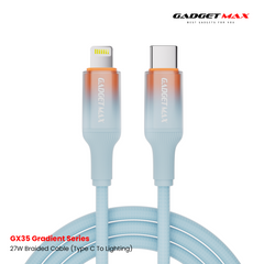 Gadget Max - GX35 C-L Gradient Series PD Fast Charging Data Cable (27W) - Blue