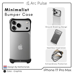 Arc Pulse - Minimalist Bumper Case For iPhone 17 Pro Max - Graphite