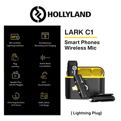 Hollyland - Lark C1 Solo-IOS Wireless Lavalier Microphone - Black