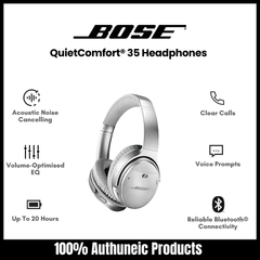BOSE - QuietComfort® 35 Noise Cancelling Bluetooth Headphone - Silver
