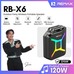 REMAX - RB-X6 Outdoor Party Portable Speaker ( 120W ) - Black