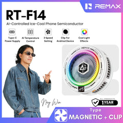 REMAX - RT-F14 AI-Controlled Ice-Cool Phone Cooler - White