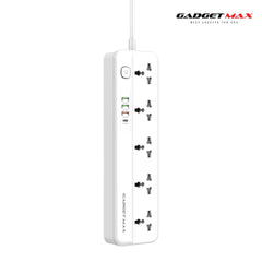 GADGET MAX - GMSC04 2500W PD+QC Fast Charging Power Socket (5AC/3USB/1 Type-C )