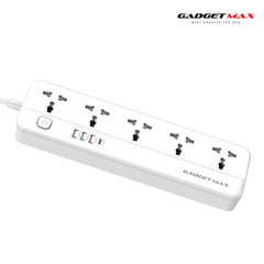 GADGET MAX - GMSC04 2500W PD+QC Fast Charging Power Socket (5AC/3USB/1 Type-C )